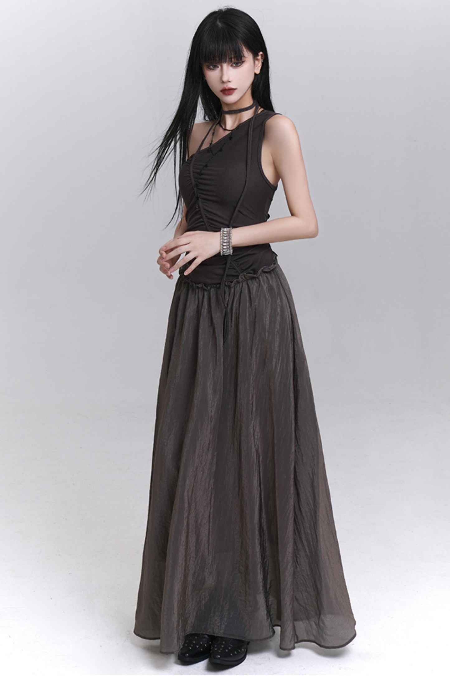 Elegant Seaside One-Shoulder Dress
