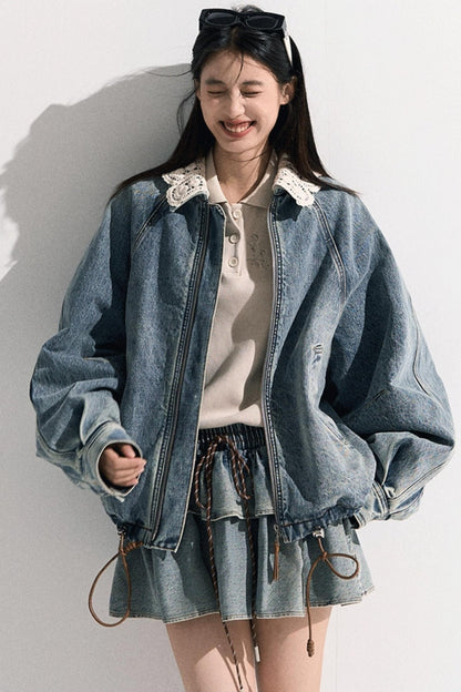Vintage Braided Denim Jacket Set-Up