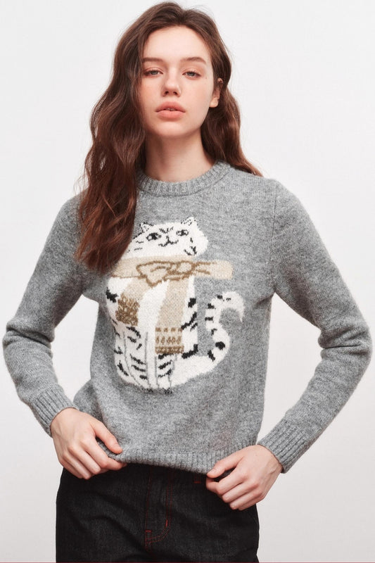 Kitten Crew Neck Sweater