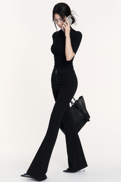 Black Spice Girl Flared Pants