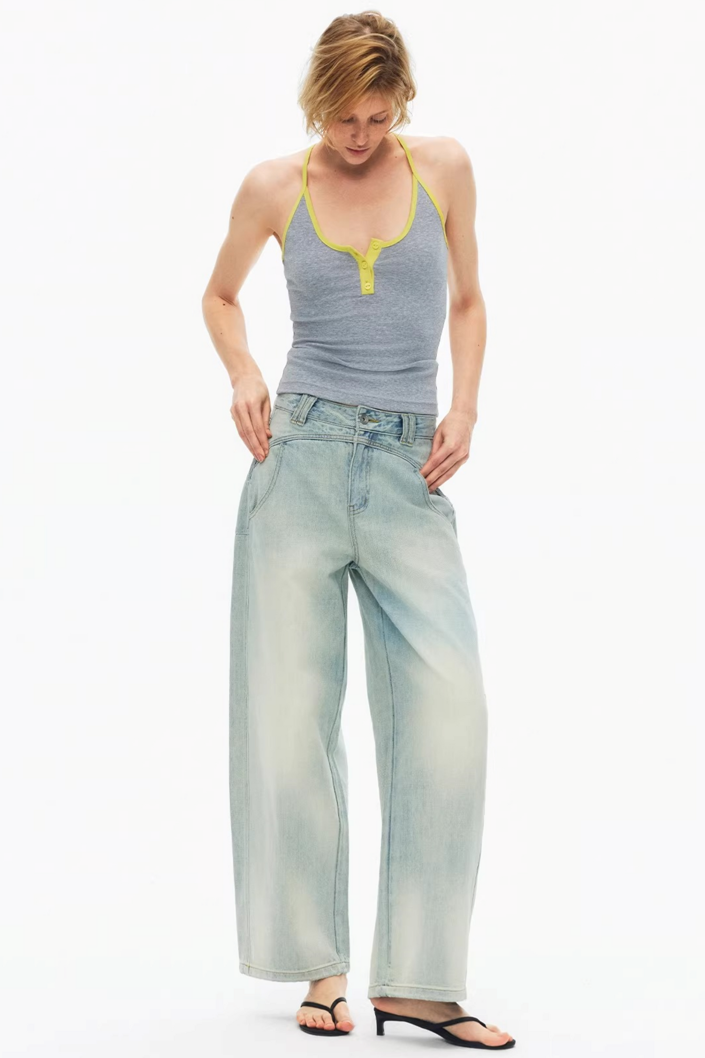 Color-Contrasting Slim-Fit Vest