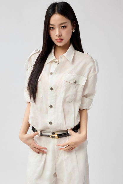Elegant Line White Shirt