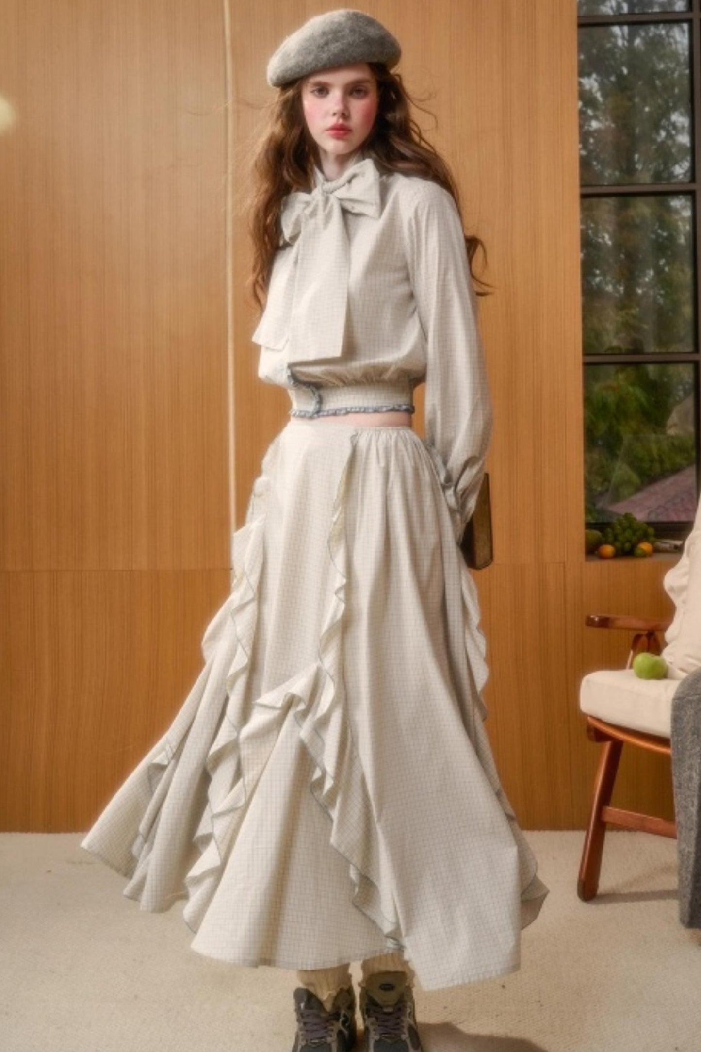 Organic Cotton Patchwork Blouse Set-Up