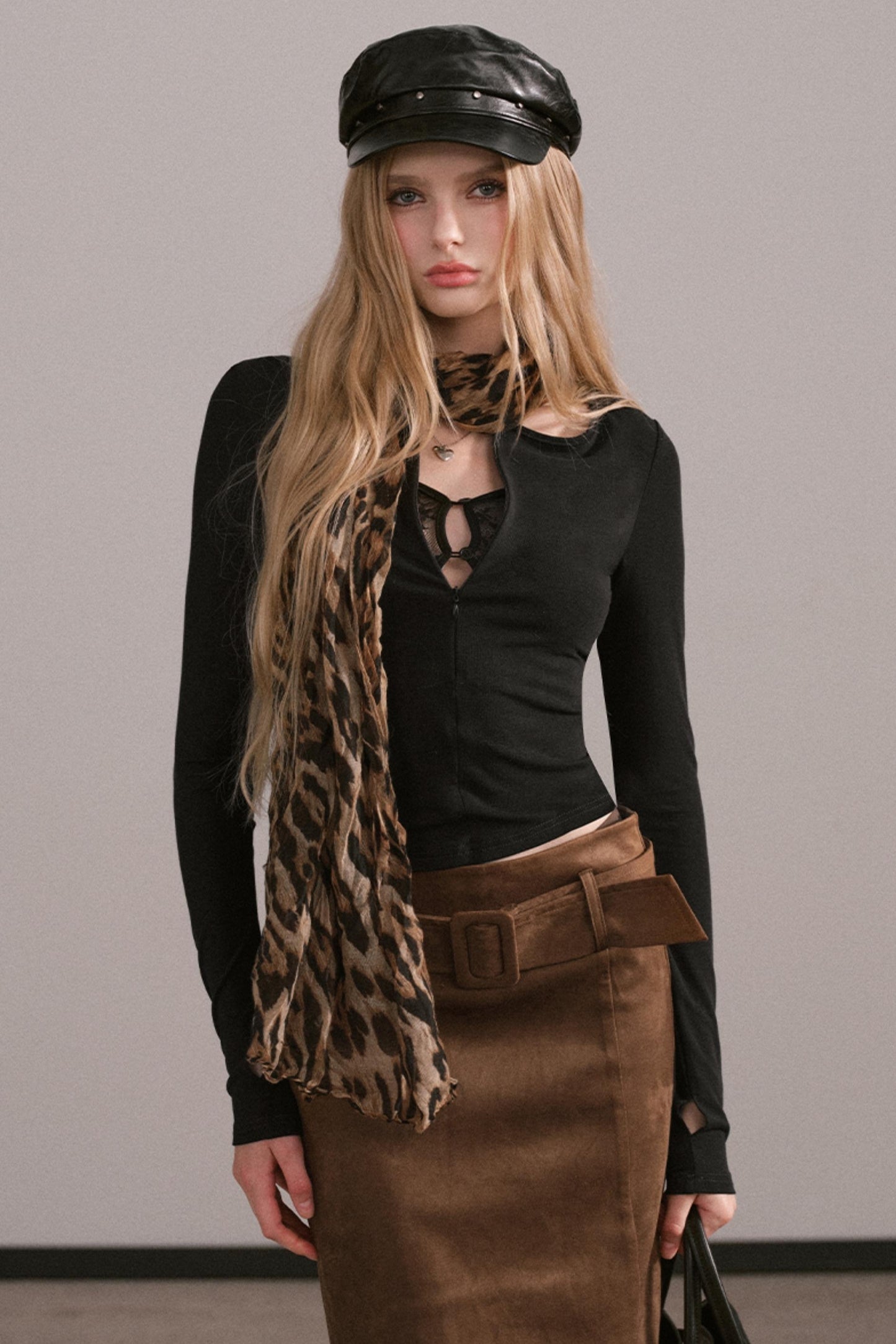 Lyocell Lace Zipper Top