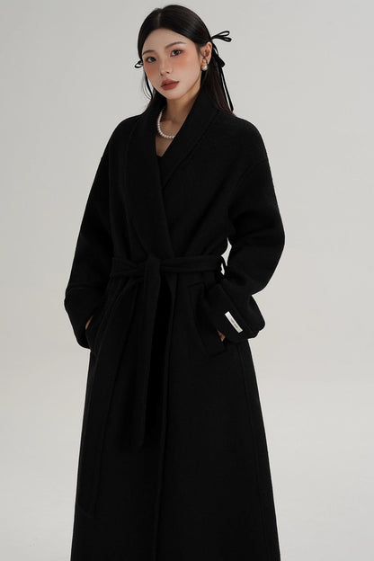 Elegant Wool Lapel Coat