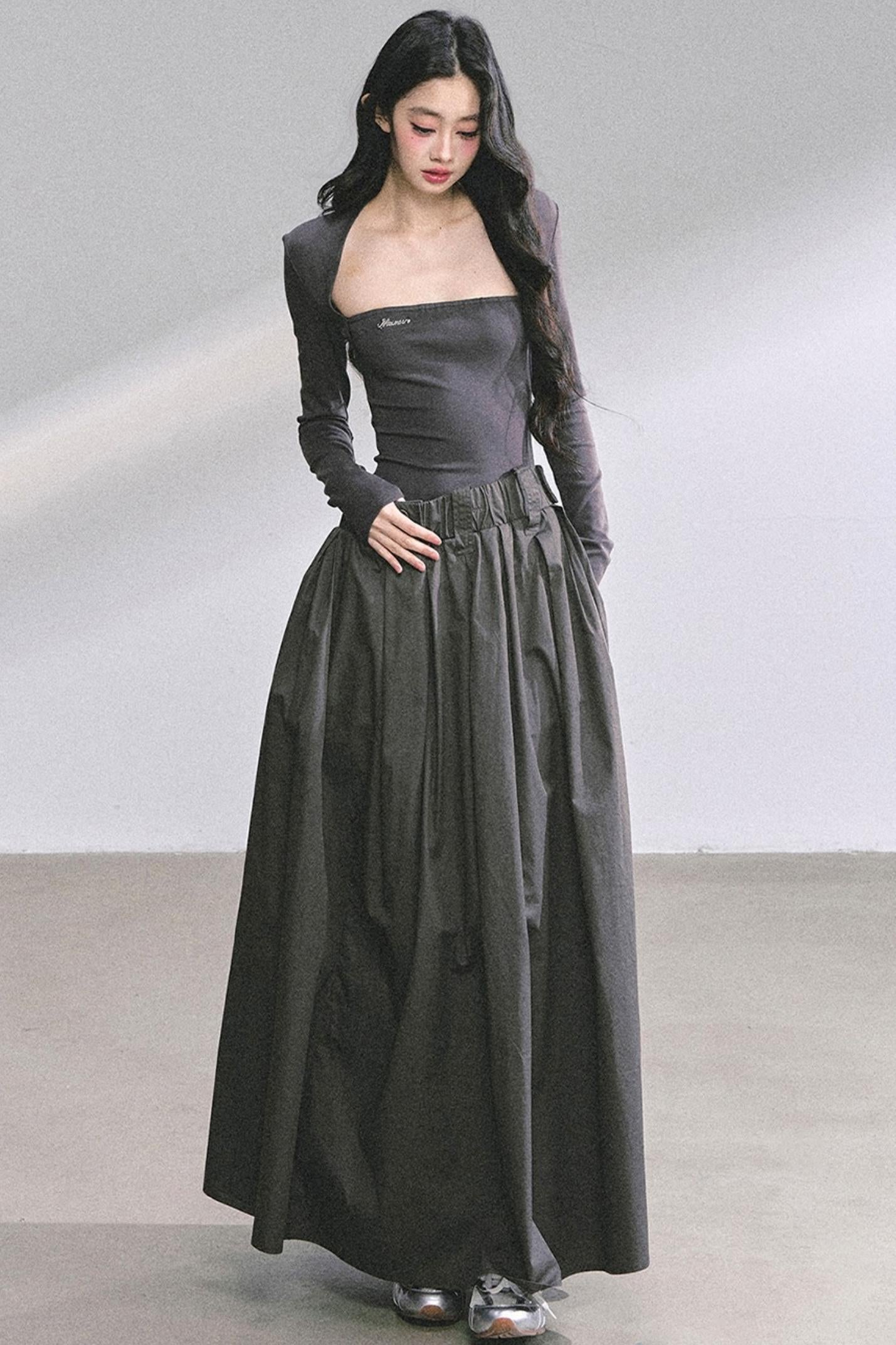 French Slimming Long Dress