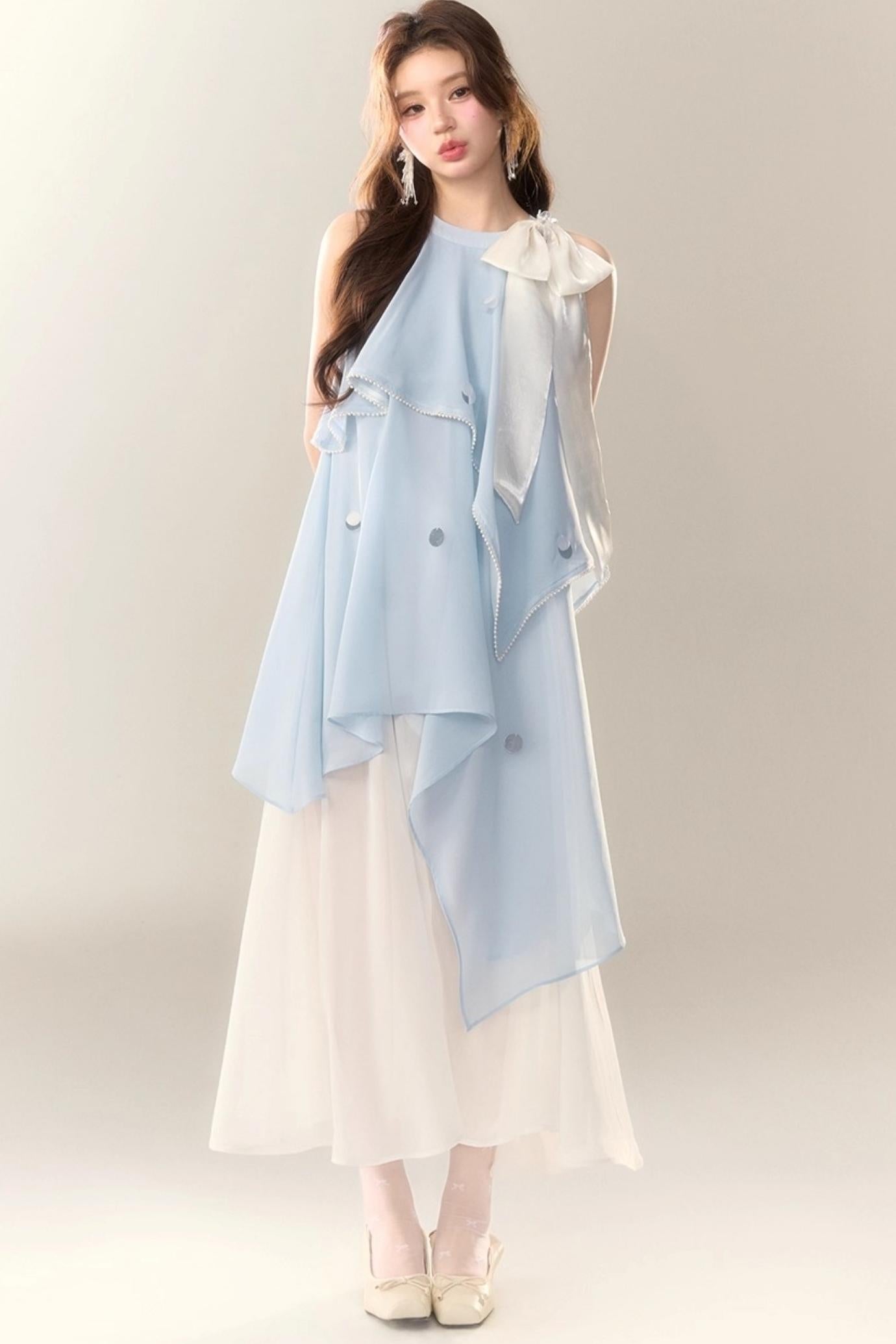 Blue Mermaid French Halterneck Resort Dress