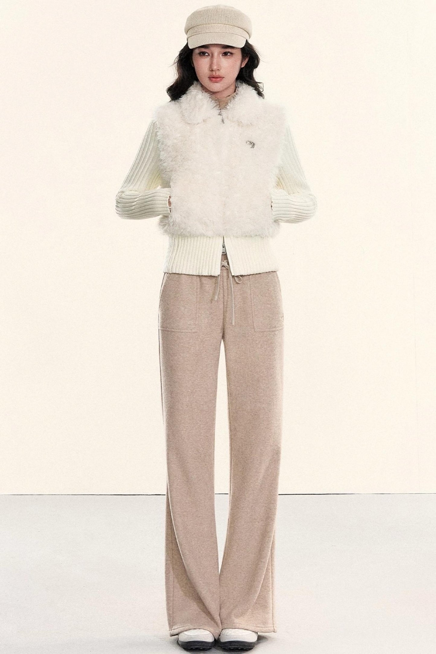 Fleece-Lined Flared Pants