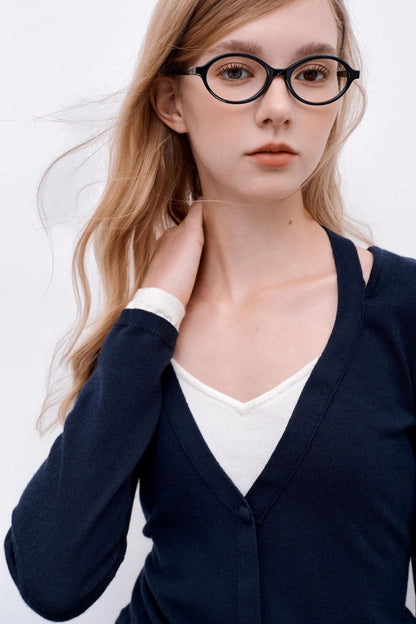 Wool Knit Pullover Layered Top