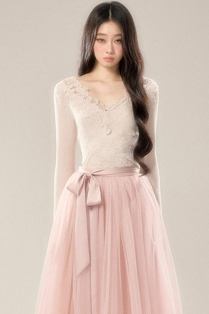 French Noble Lace Dress Set-Up