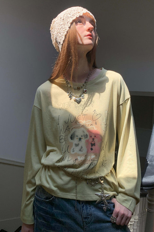 Trend Print Long Sleeve T-Shirt