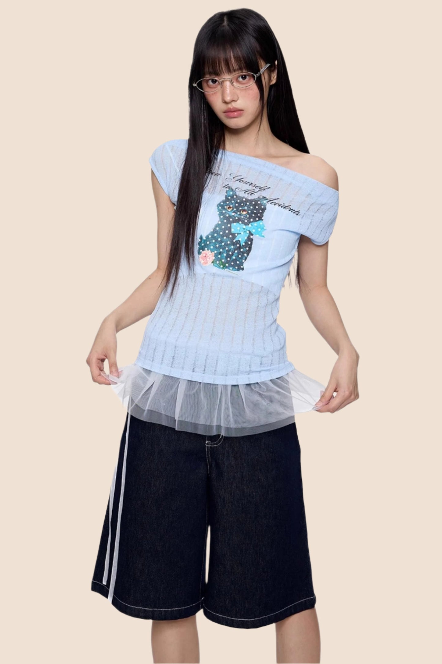 Blue Cat Summer Tee