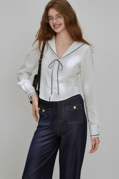 Autumn High Waist Denim Pants