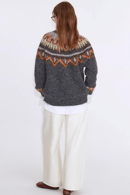 Fair Isle Jacquard Wool Sweater