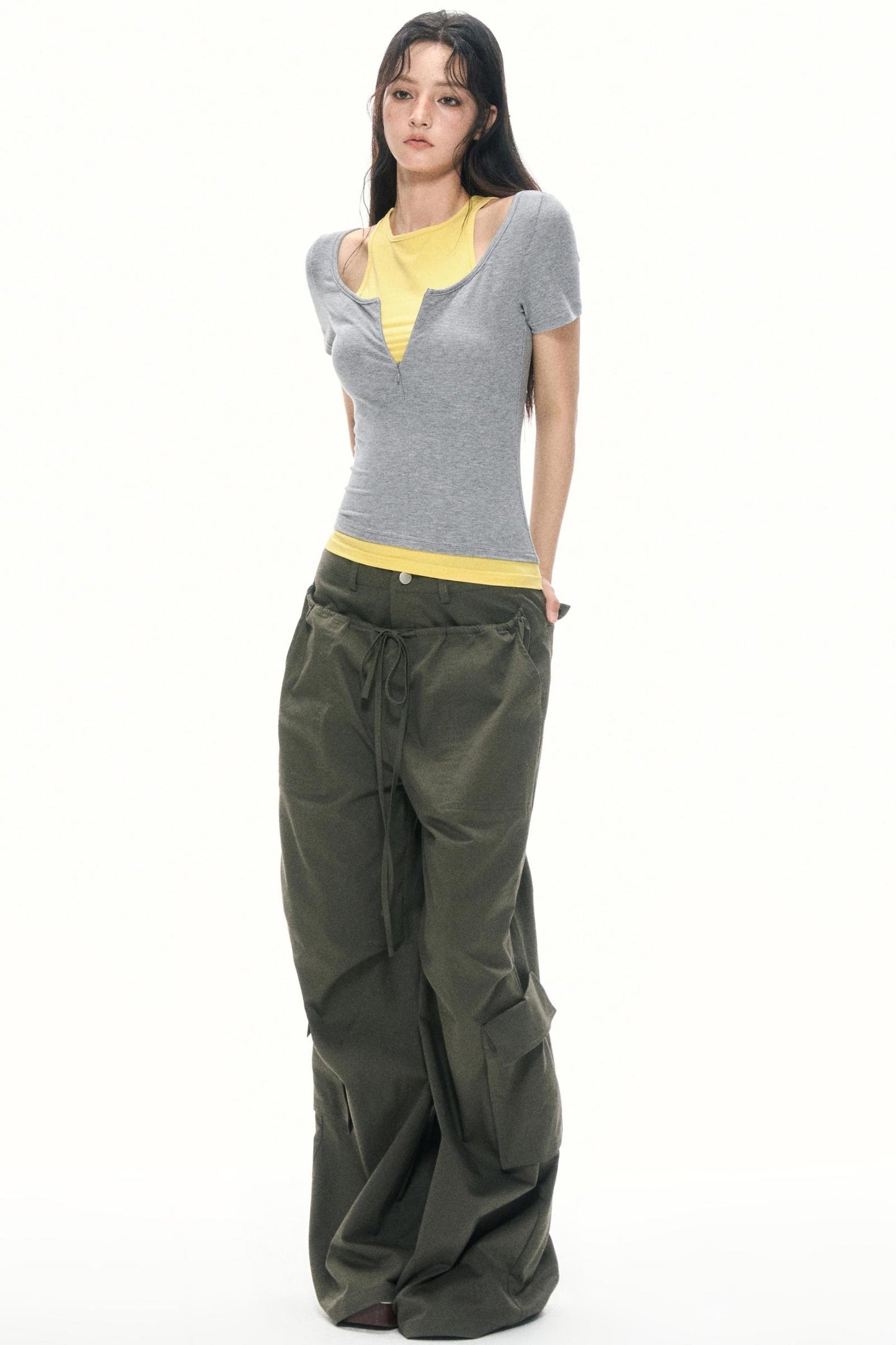 Shoulder Slim T-Shirt