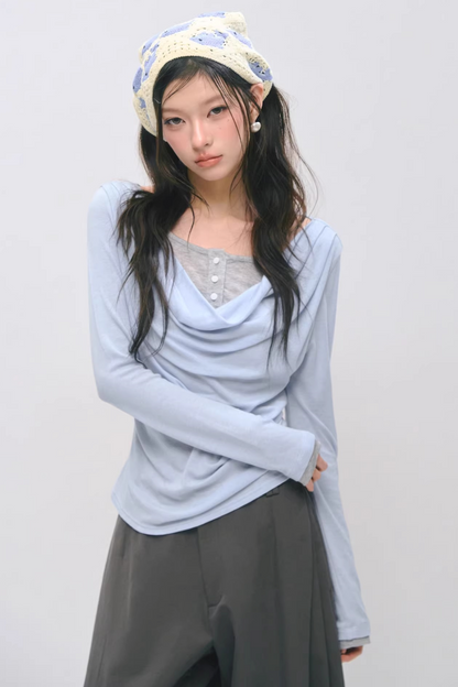 목넥 허리 조임 탑