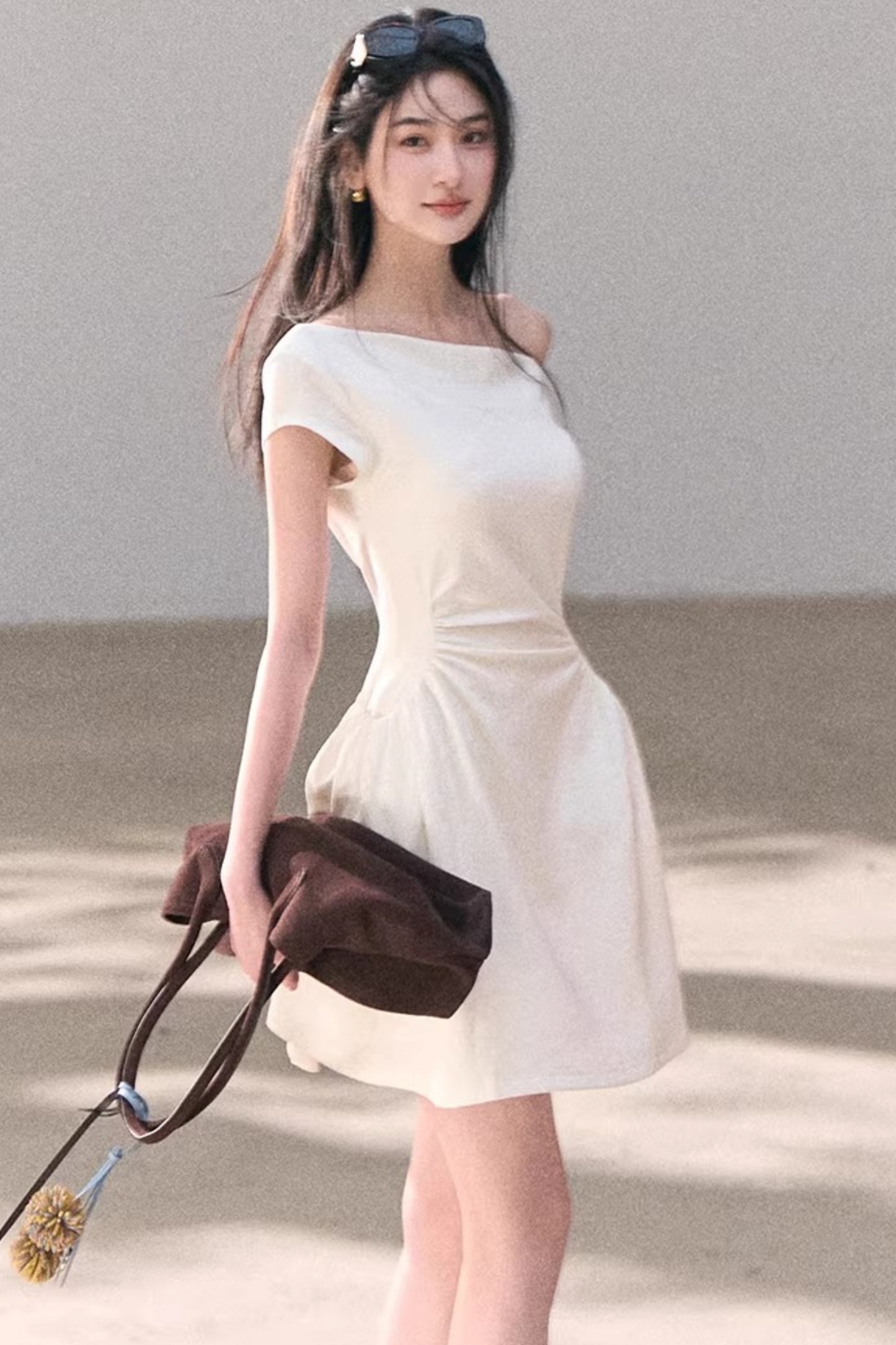 Lyocell Asymmetrical Lace Dress