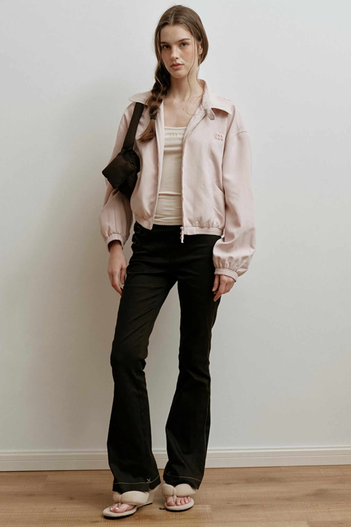 Faux Suede Embroidery Jacket