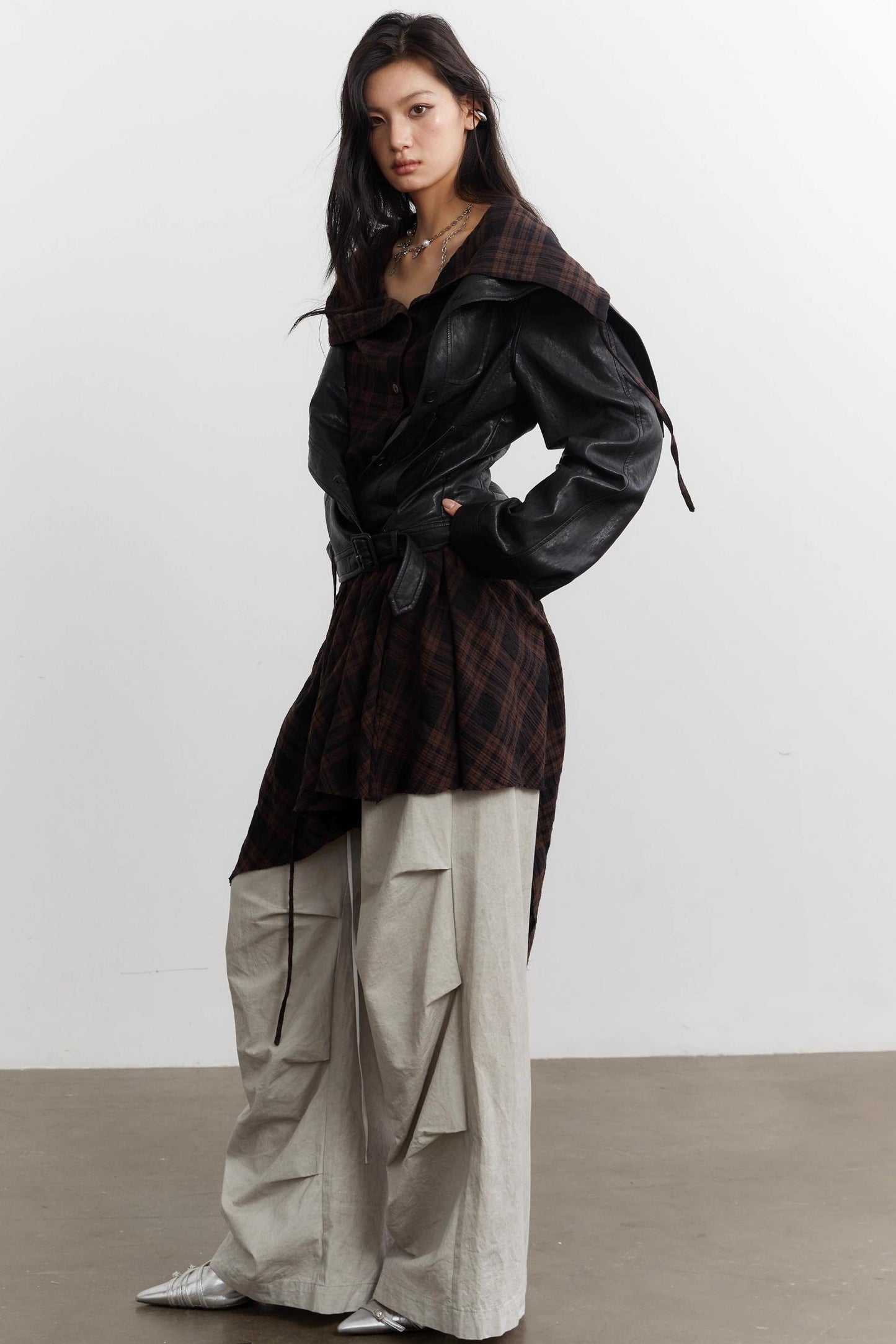 Urban Nomad Plaid PU Jacket