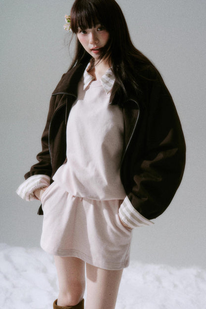 Caramel Croissant Patchwork Jacket