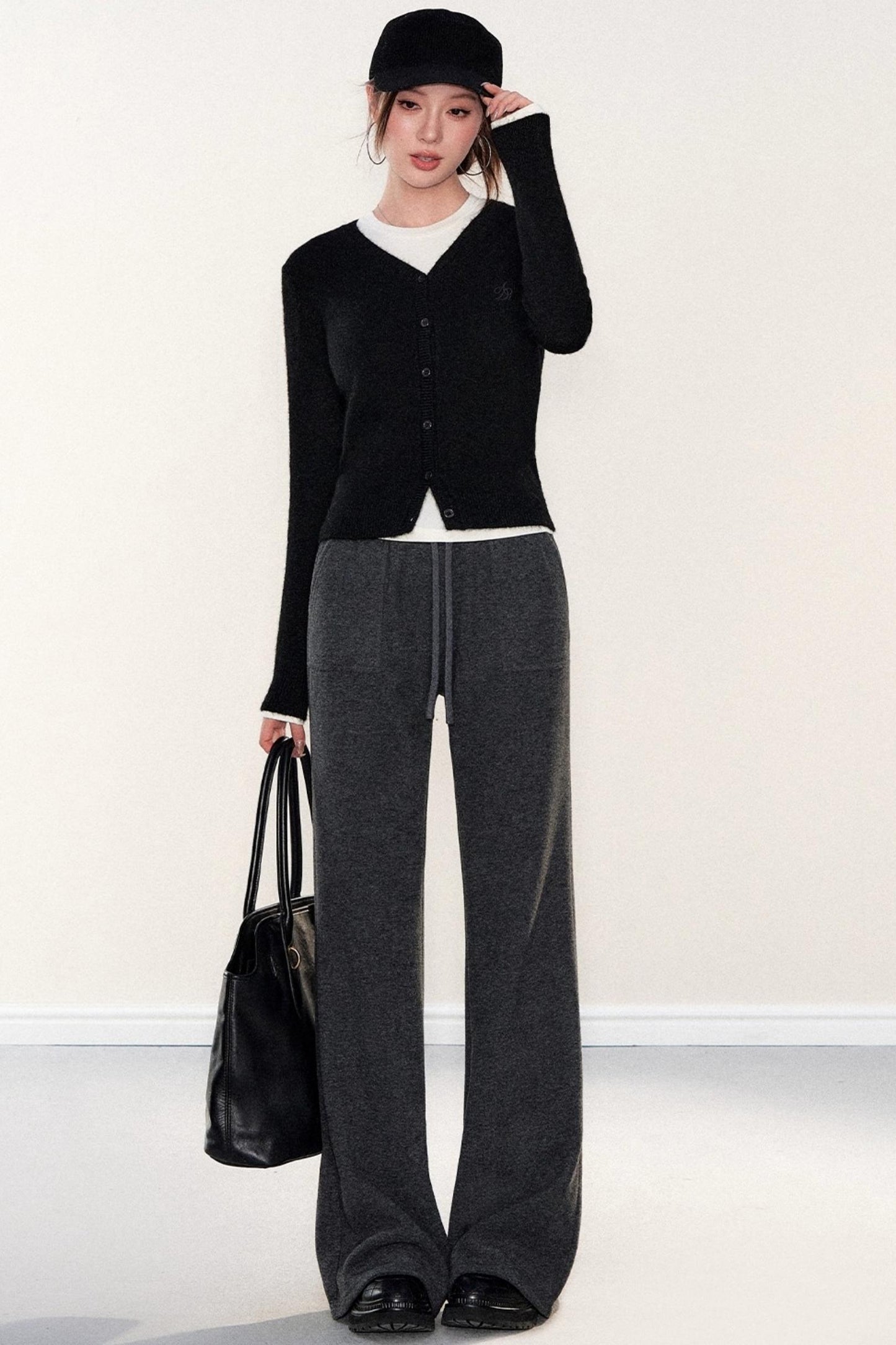 Fleece-Lined Glutinous Rice Pants