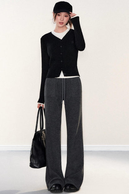 Fleece-Lined Glutinous Rice Pants