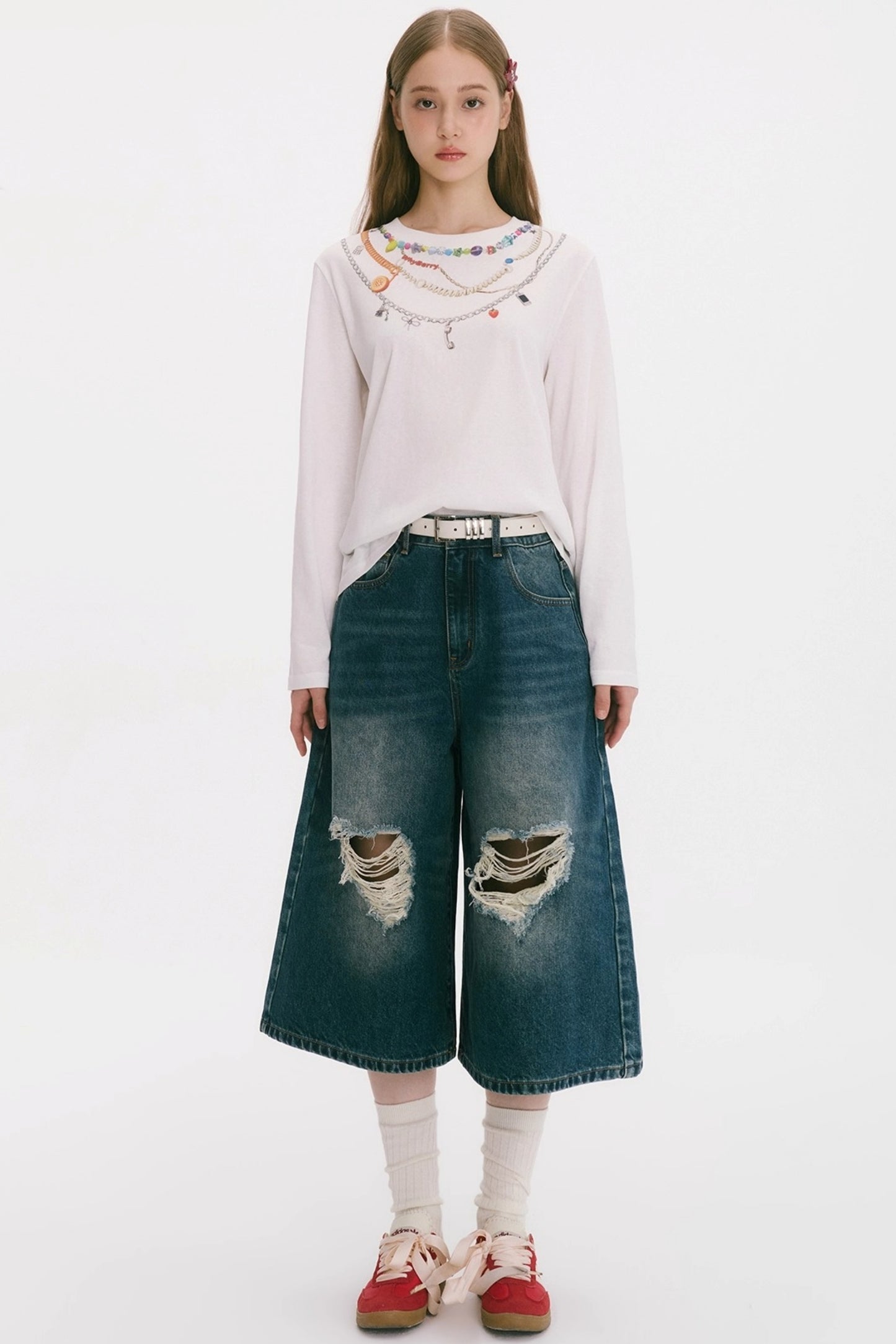 Vintage Denim Wide-Leg Jeans