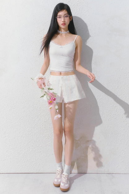 Sporty Strap Knit Top Set-Up