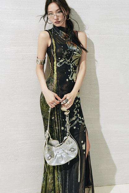 Slit Two-Piece Dress