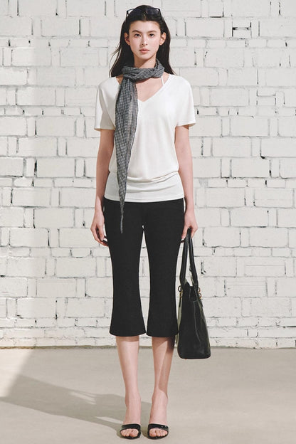 Effortless V-Neck Bat Sleeve Top