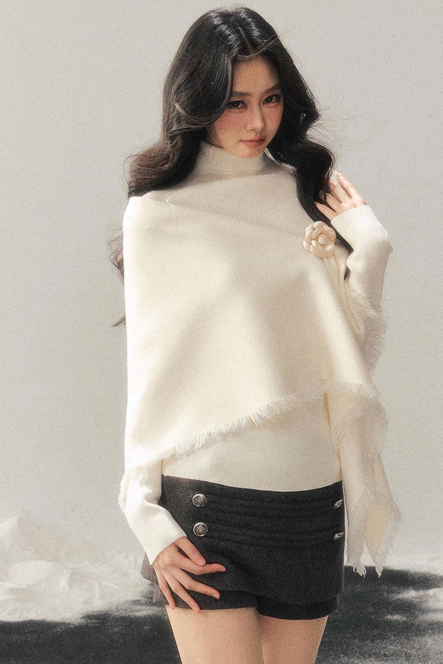 French Winter Turtleneck Sweater Set
