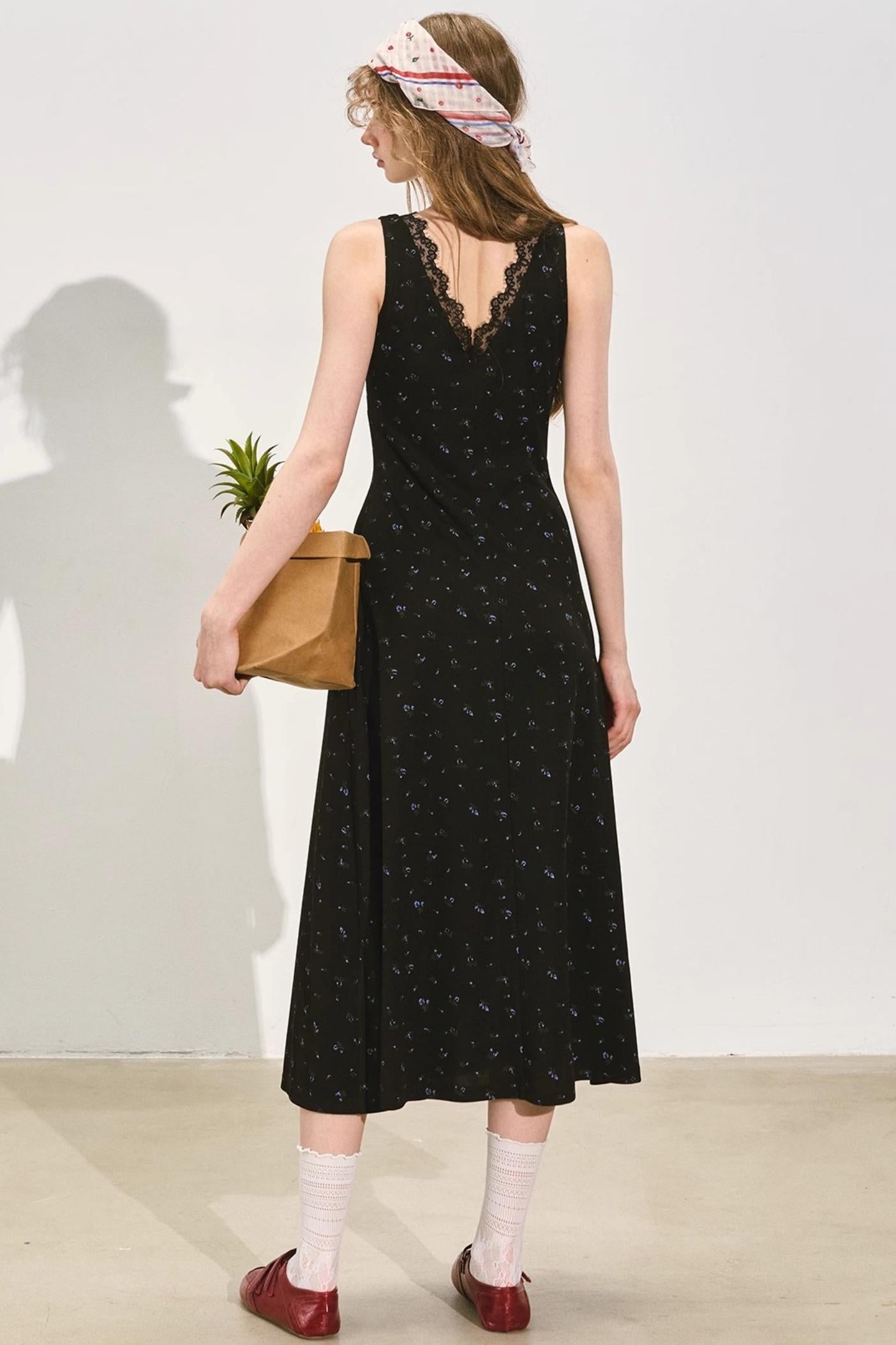 Floral Lace V-Neck Dress