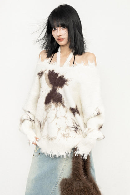 Vintage Butterfly Knit Top