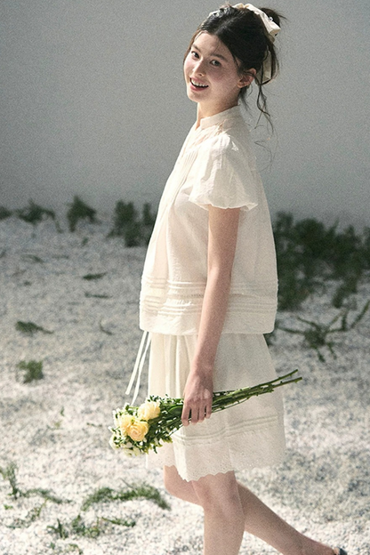 Moonlight Lace Top Two-Piece Set-Up