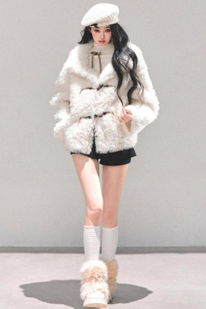 Soft Lamb Fur Winter Coat