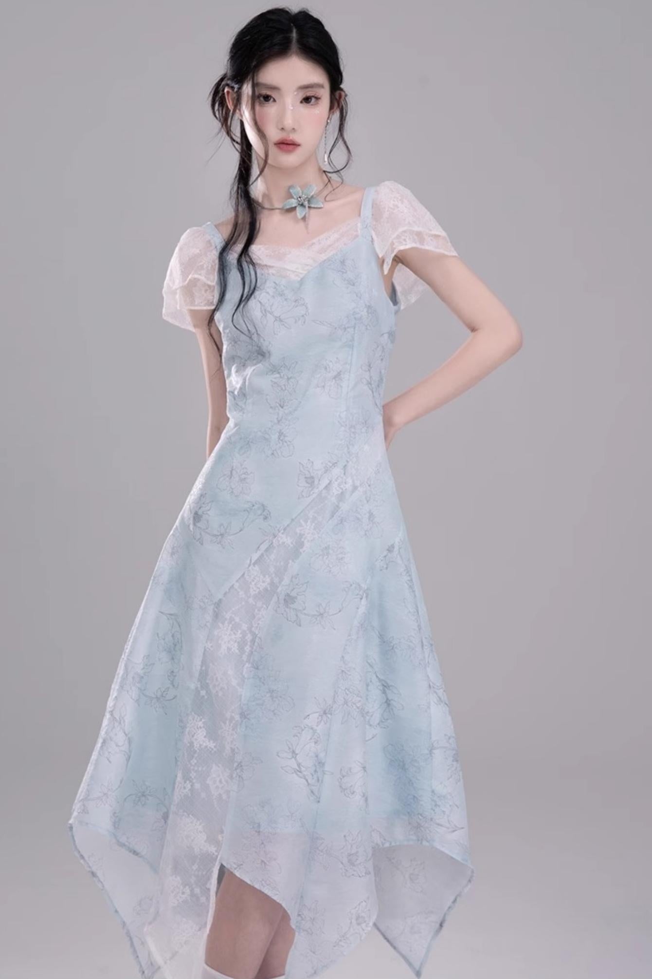 Frosty Green Lace Dress