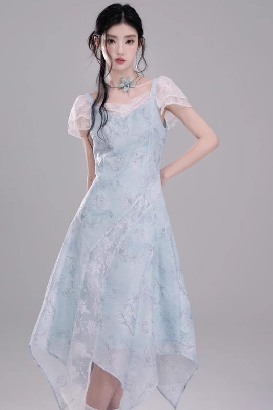 Frosty Green Lace Dress