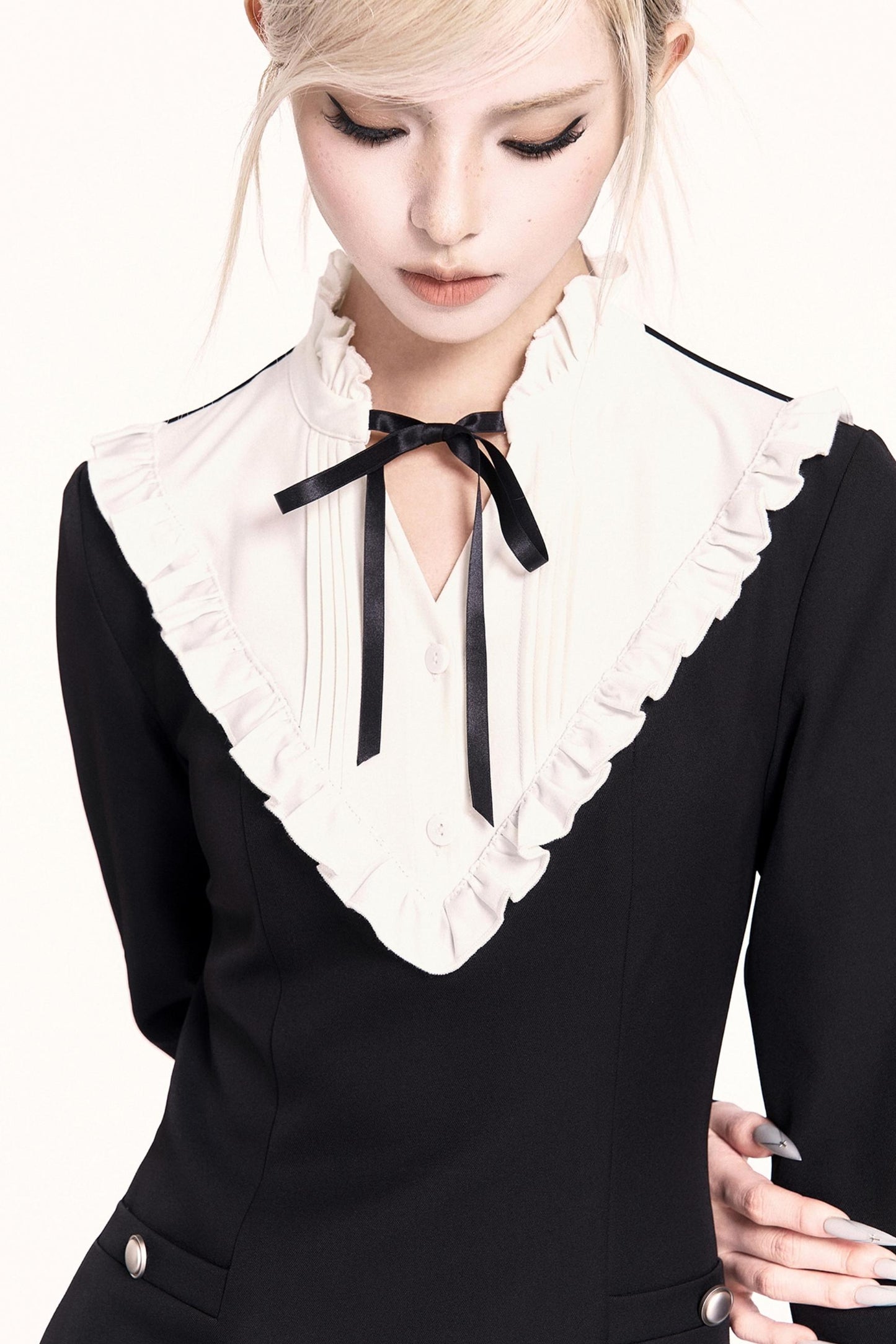 Atmospheric Woolen Shawl Dress Set-Up