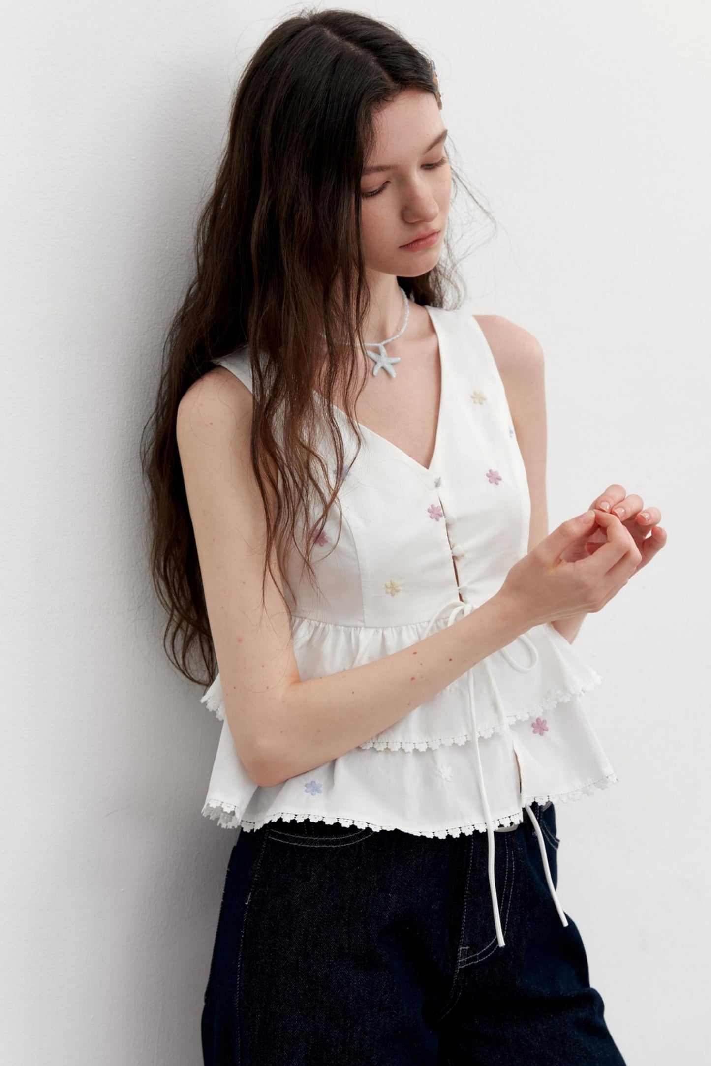 Colorful Lace Summer Shirt