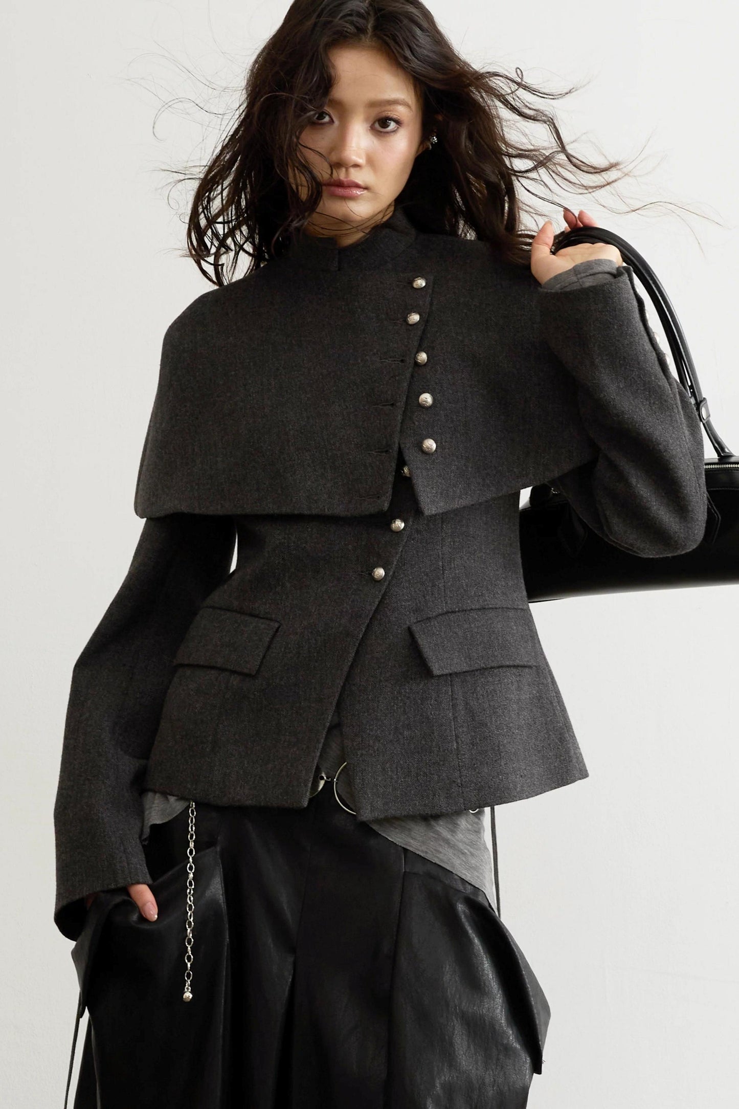 Retro Woolen Cape Coat