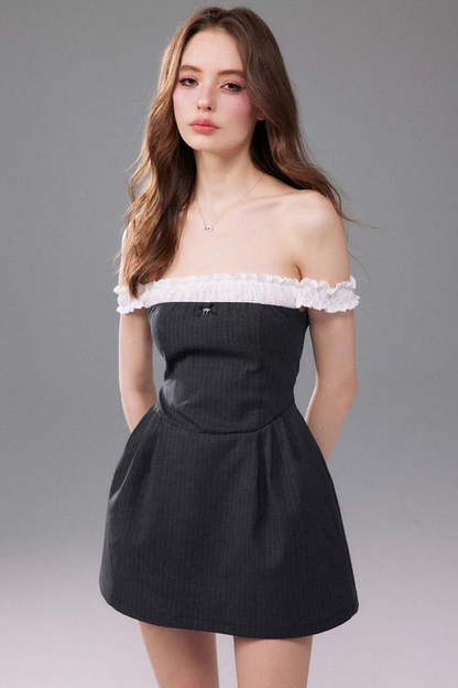 One-Shoulder Puff Dress