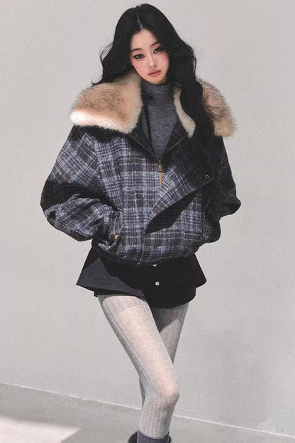Hepburn Plaid Quilted Jacket