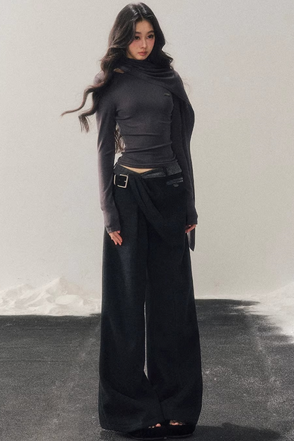 Long-Sleeved Wool Winter Top