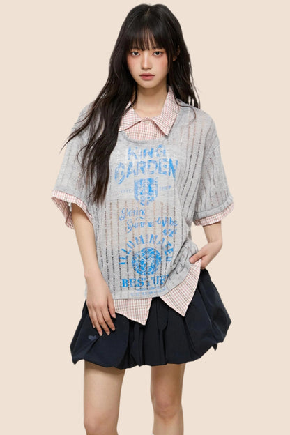 Summer Chic Collared T-Shirt