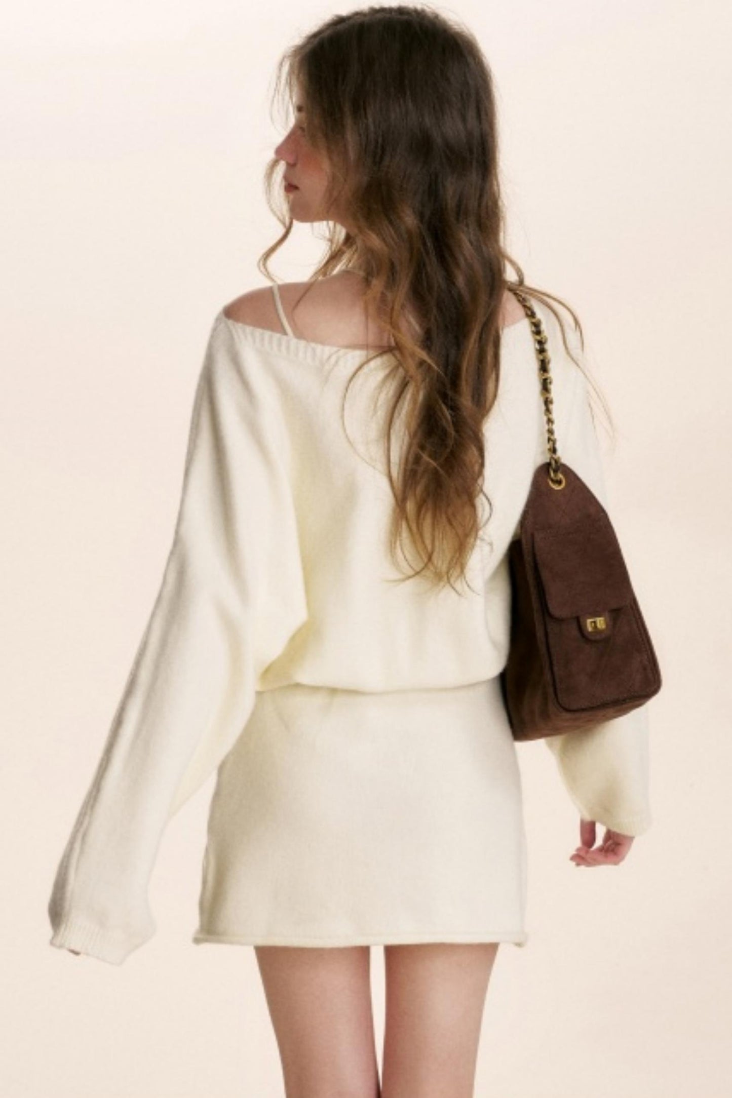 French Knit Off-Shoulder Dress