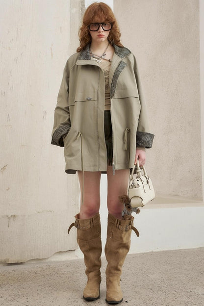 Cashew Flower Trench Coat