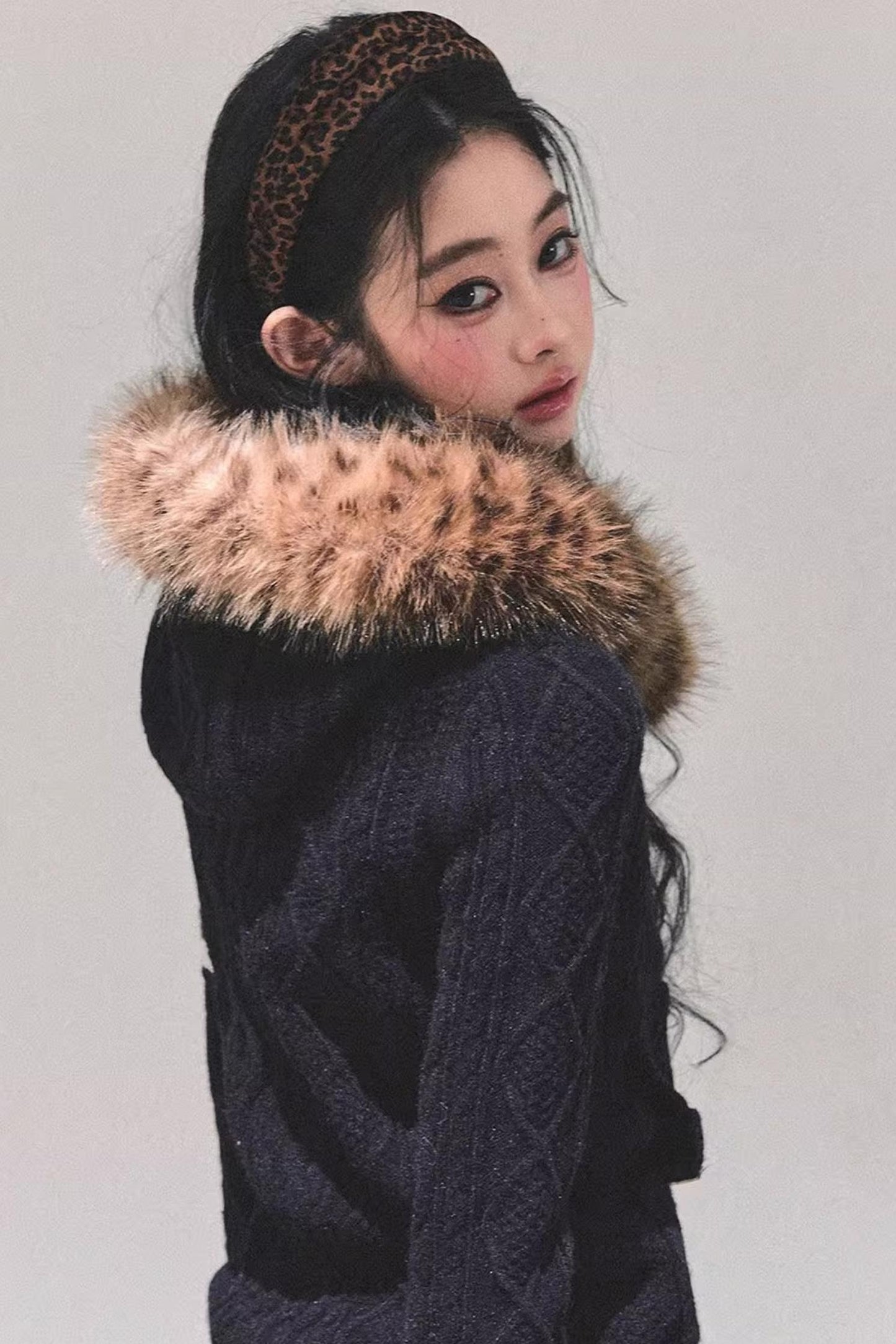 American-Style Hooded Knit Sweater