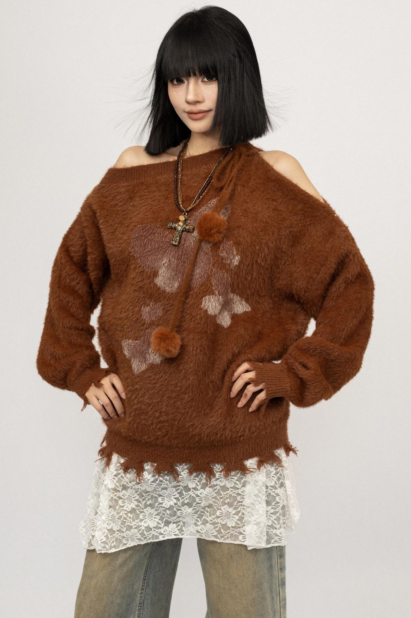 Loose Fit Butterfly Sweater