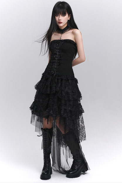 Gothic Lace Halter Skirt