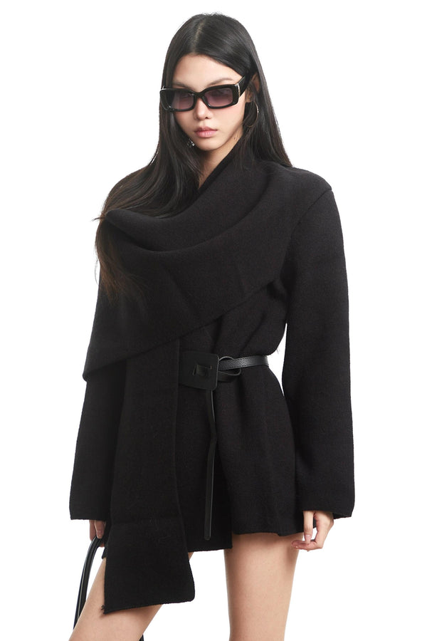 Korean Long Sleeve Knit Sweater Jacket